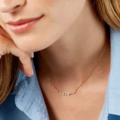 Collier Sparkle Or Jaune Oxyde De Zirconium