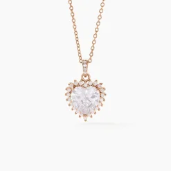 Collier Sphinx Argent Rose Oxyde De Zirconium