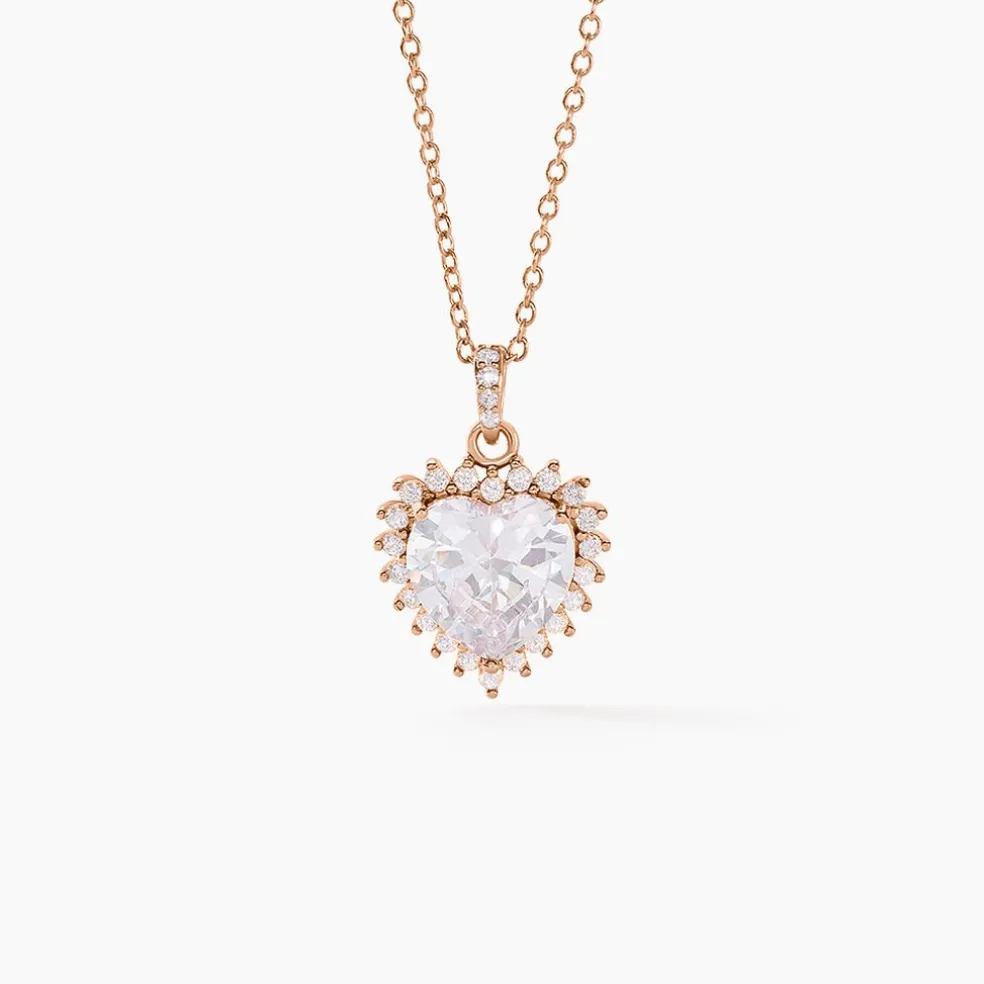 Collier Sphinx Argent Rose Oxyde De Zirconium