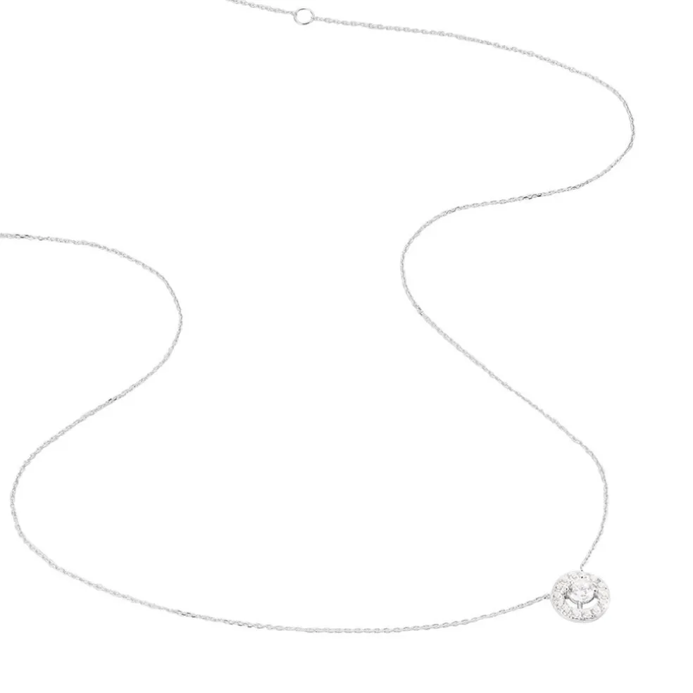 Collier Star Or Blanc Oxyde De Zirconium