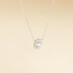 Collier Star Or Blanc Oxyde De Zirconium