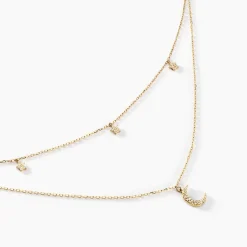 Collier Stellar Or Jaune Oxyde De Zirconium