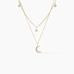 Collier Stellar Or Jaune Oxyde De Zirconium