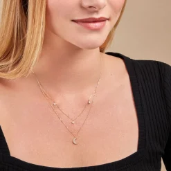 Collier Stellar Or Jaune Oxyde De Zirconium