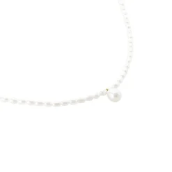Collier Stella-rose Or Jaune Perle De Culture