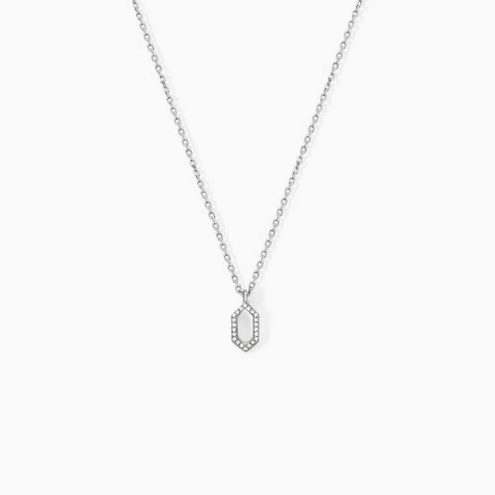 Collier Stellie Argent Blanc Oxyde De Zirconium