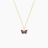 Collier Sulivia Papillon Or Jaune