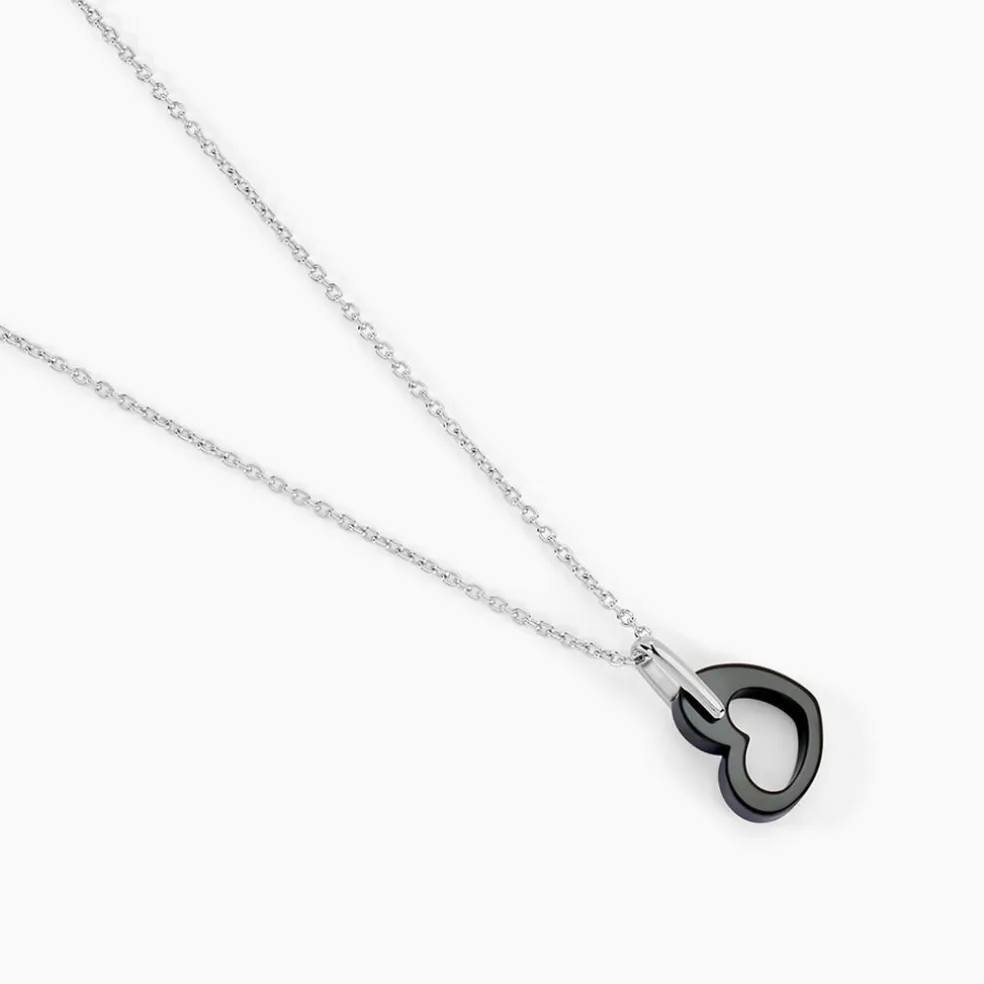 Collier Sumeyra Argent Blanc Céramique Et Oxyde De Zirconium