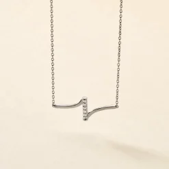 Collier Suraj Argent Blanc Oxyde De Zirconium