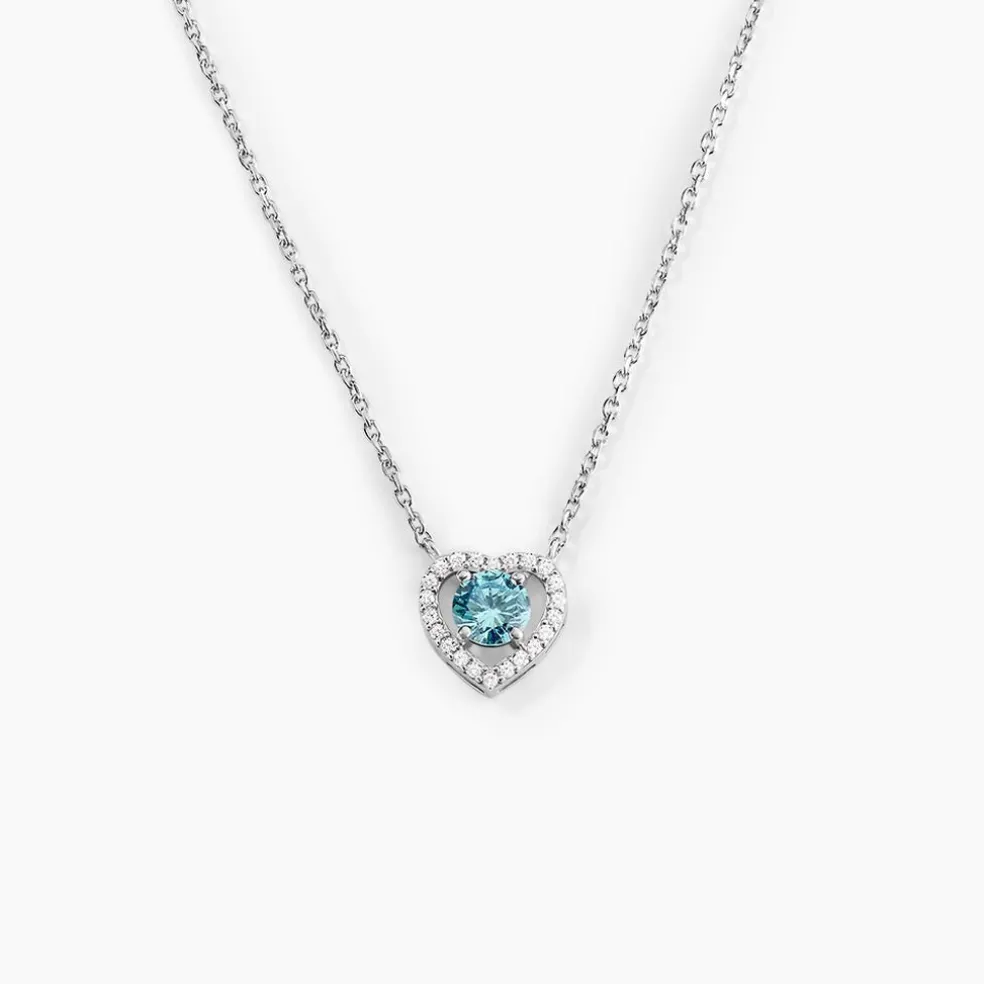 Collier Suzon Argent Blanc Oxyde De Zirconium