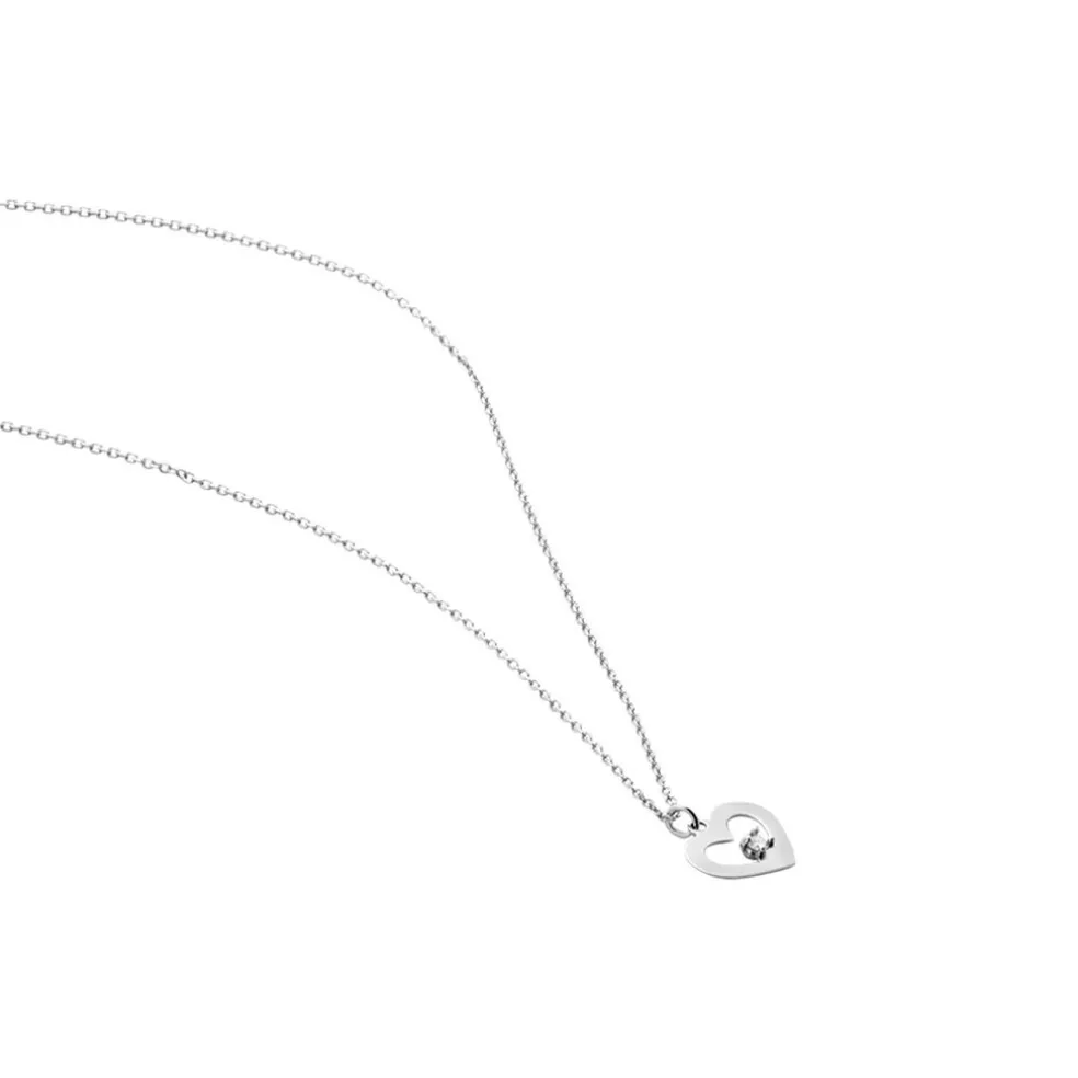 Collier Sweet Heart Or Blanc Diamant