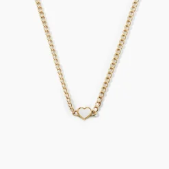 Collier Sweetheart Or Jaune Nacre