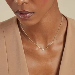 Collier Sweetheart Or Jaune Nacre