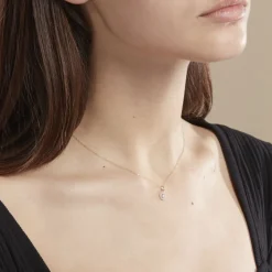 Collier Tahera Or Jaune Oxyde De Zirconium