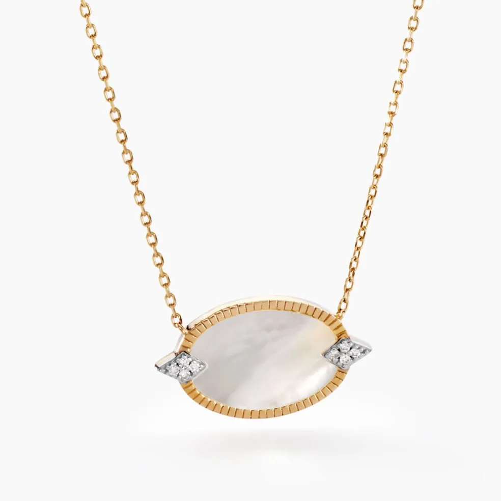 Collier Tahina Or Jaune Nacre Diamant