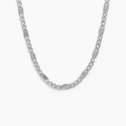 Collier Tavio Argent Blanc