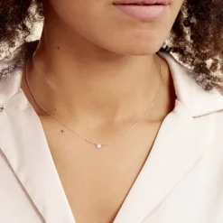 Collier Teani Or Blanc Diamant