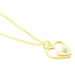 Collier Terentille Coeur Or Jaune Oxyde De Zirconium