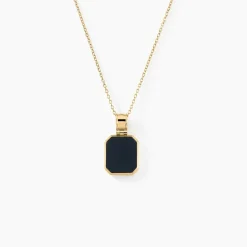 Collier Tertius Or Jaune Onyx