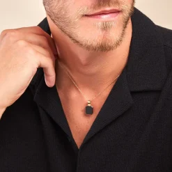 Collier Tertius Or Jaune Onyx