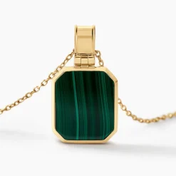 Collier Tertiussa Or Jaune Malachite