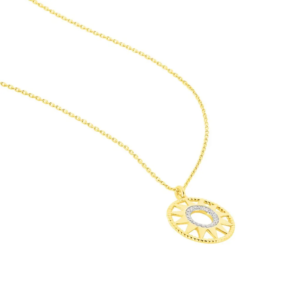 Collier Thallya Or Jaune Oxyde De Zirconium