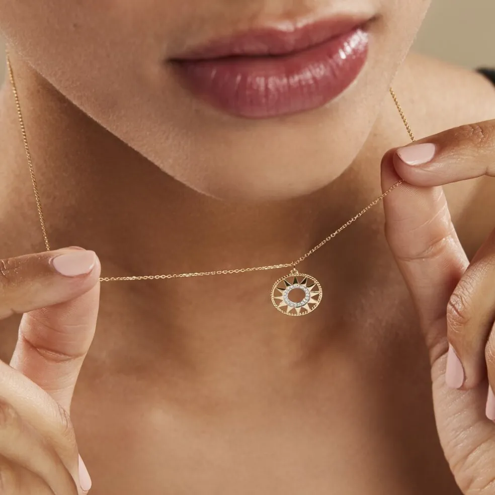 Collier Thallya Or Jaune Oxyde De Zirconium