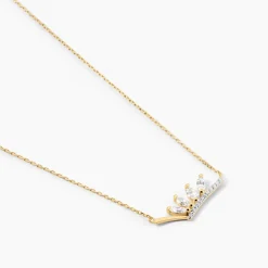 Collier Tiara Or Jaune Oxyde De Zirconium