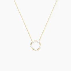 Collier Tiara Or Jaune Oxyde De Zirconium