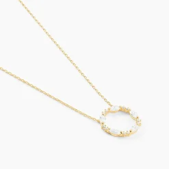 Collier Tiara Or Jaune Oxyde De Zirconium