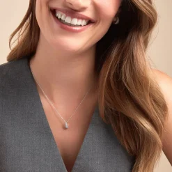 Collier Tiwa Argent Bicolore Oxyde De Zirconium