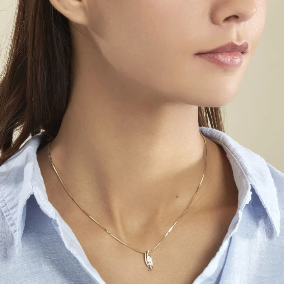 Collier Trilogie Or Jaune Diamant