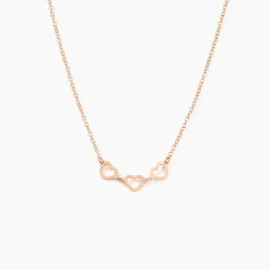 Collier Trinity Argent Rose