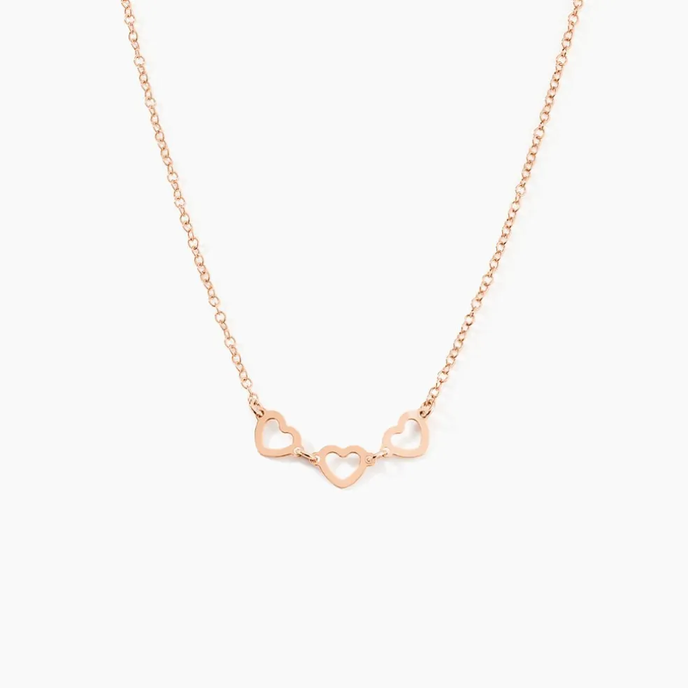 Collier Trinity Argent Rose