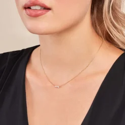 Collier Tryphena Or Jaune Diamant Synthétique