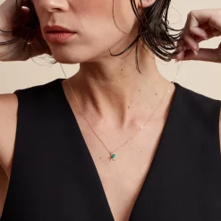 Collier Under The Sea Or Jaune Turquoise