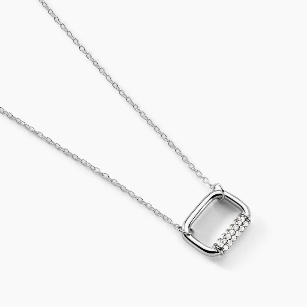 Collier Urban Call Argent Blanc Oxyde De Zirconium
