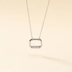 Collier Urban Call Argent Blanc Oxyde De Zirconium