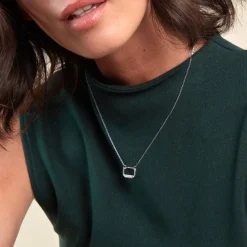 Collier Urban Call Argent Blanc Oxyde De Zirconium