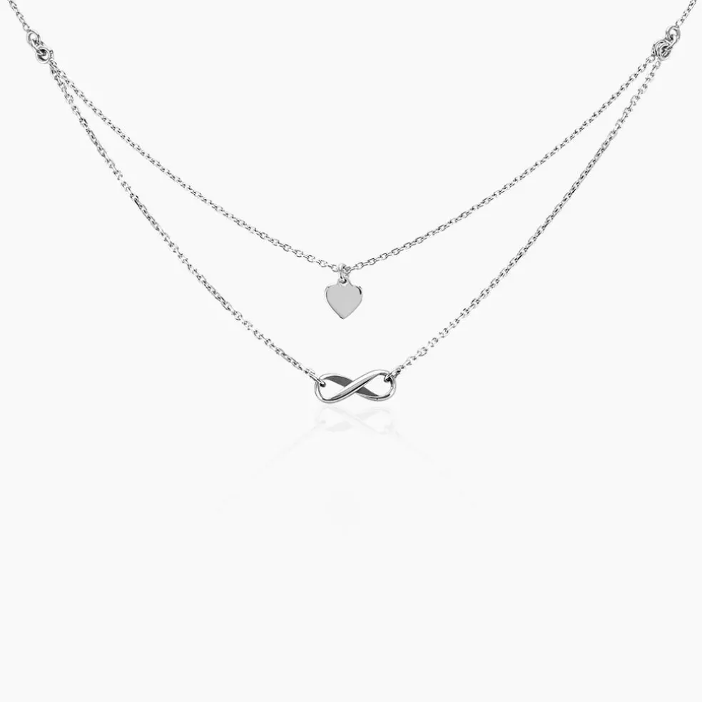 Collier Urielle Argent Blanc