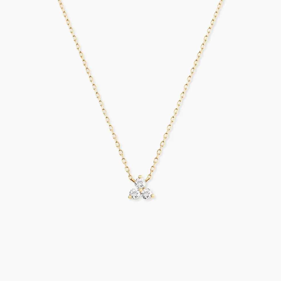 Collier Usoa Or Jaune Diamant Synthétique