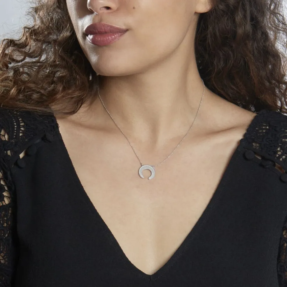 Collier Vaea Argent Blanc