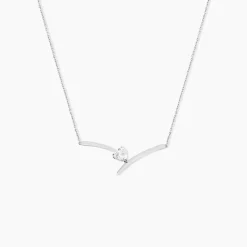 Collier Valeriana Or Blanc Oxyde De Zirconium