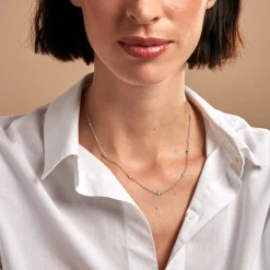 Collier Vashti Argent Blanc Oxyde De Zirconium