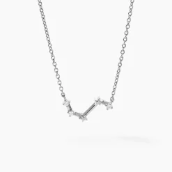 Collier Vega Argent Blanc Oxyde De Zirconium