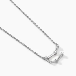 Collier Vega Argent Blanc Oxyde De Zirconium