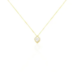 Collier Verounia Or Jaune Oxyde De Zirconium
