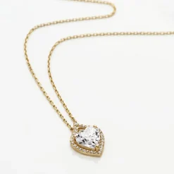 Collier Verounia Or Jaune Oxyde De Zirconium