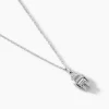 Collier Wallie Argent Blanc Oxyde De Zirconium