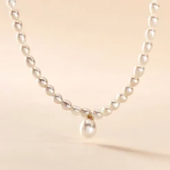 Collier Wilfrid Or Jaune Perle De Culture